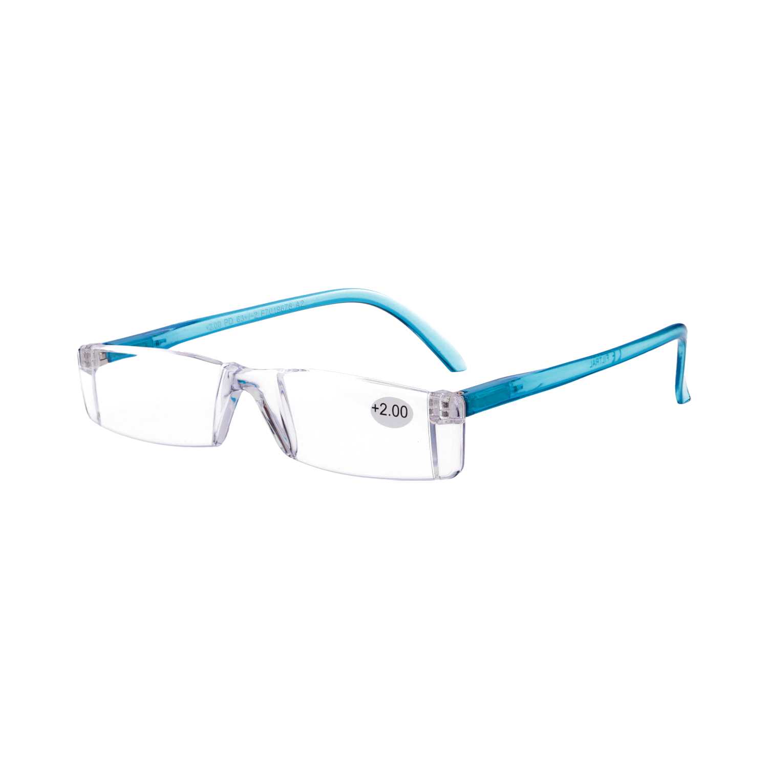 Star Optic Lesehilfe MD7 aus Kunststoff +2,0 Dioptrien klar türkis