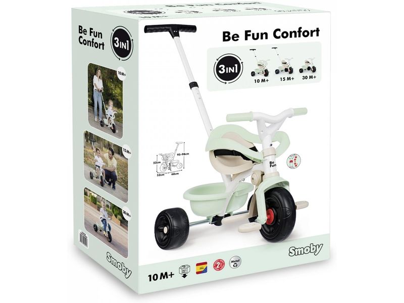 Smoby Dreirad Be Fun Komfort Mint Babyrad