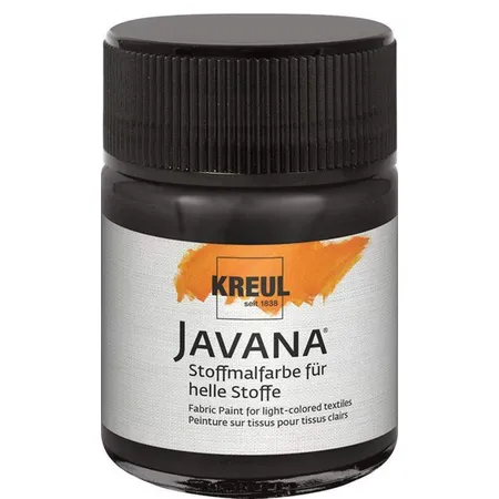 KREUL Javana Stoffmalfarbe für helle Stoffe Schwarz 50 ml