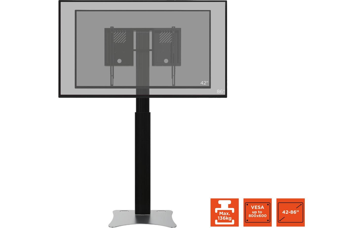 Elektrischer Standfuss Expert Adjust 4286PB - 90 cm Schwarz<br>Elektrisch höhenverstellbarer Display-Ständer Adjust-4286PB - 90 cm