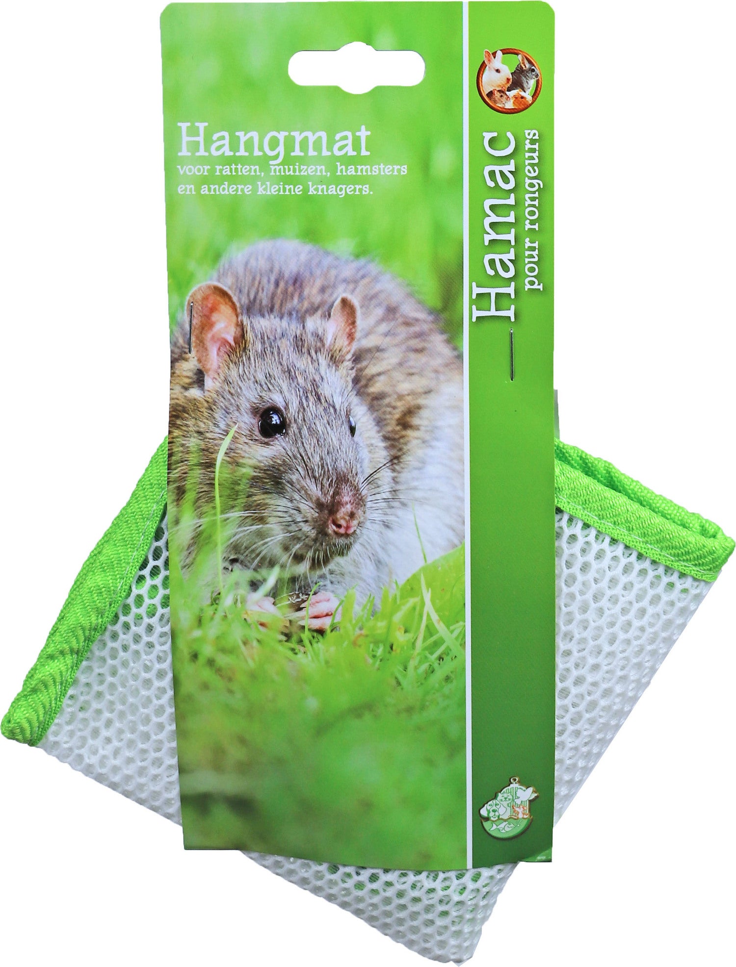 Boon knaagdier hangmat groen / wit 19 x 24,5 x 3,5 cm