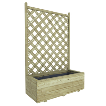 Bloembak dubbele trellis klimrek 40 x 90 x 140 cm