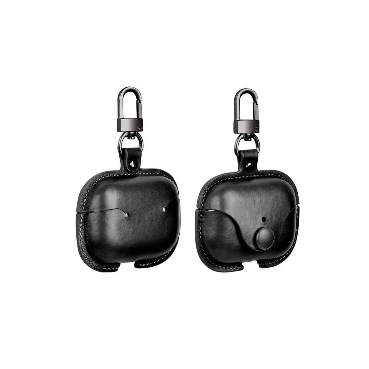 PU beskyttelsesdeksel antiripe med krok for AirPods. Sort Airpods 3