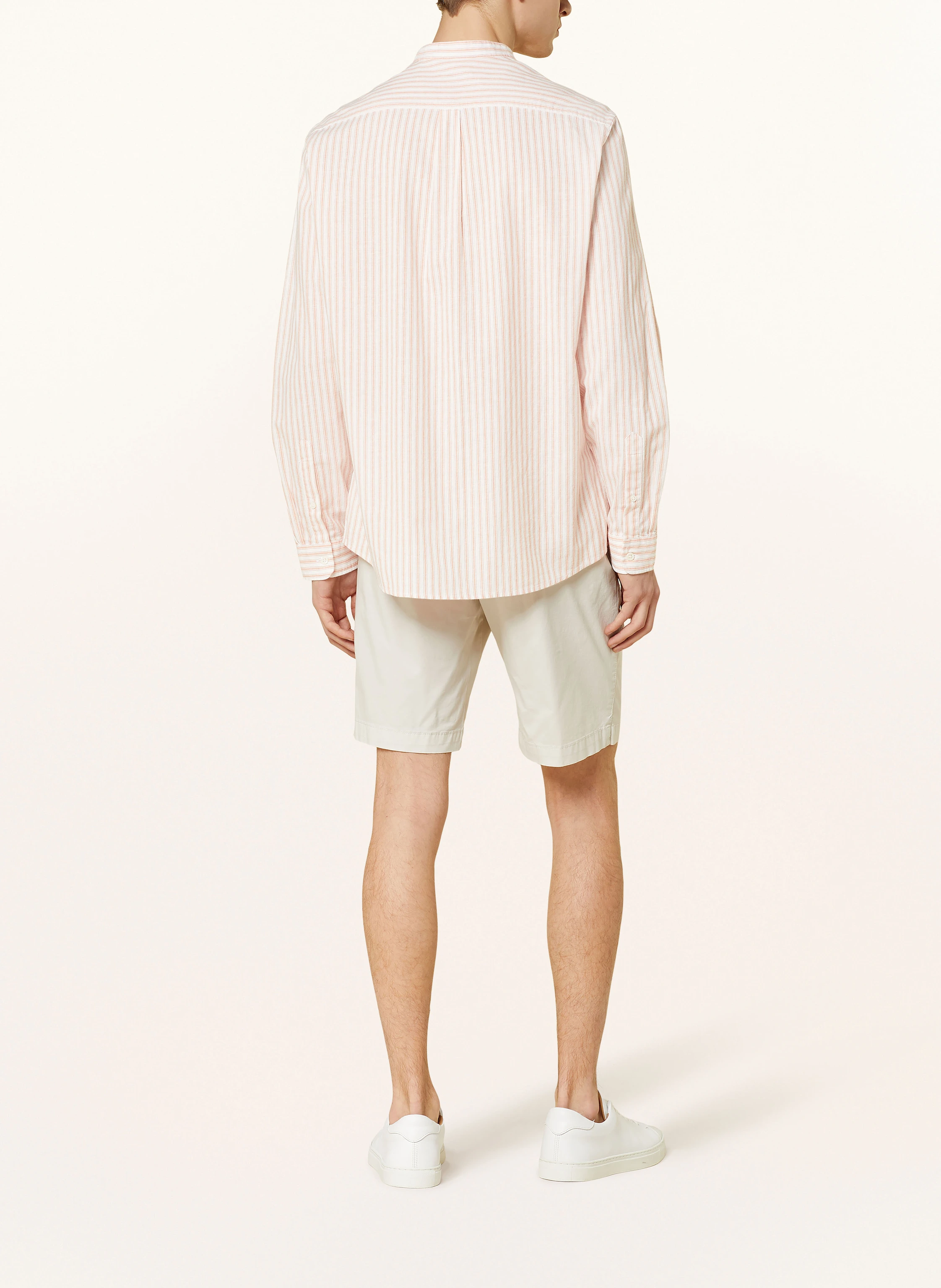 PAUL Hemd Comfort Fit mit Stehkragen und Leinen