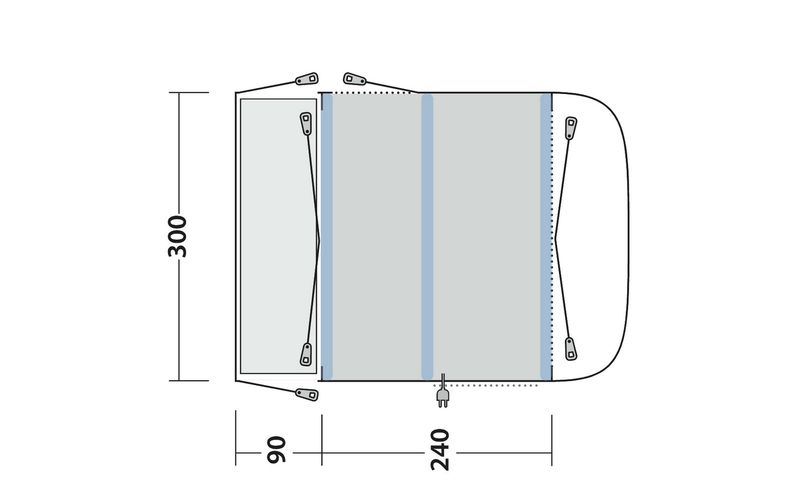 Outwell Newburg 240 Air Busvorzelt 2 Personen Zelt