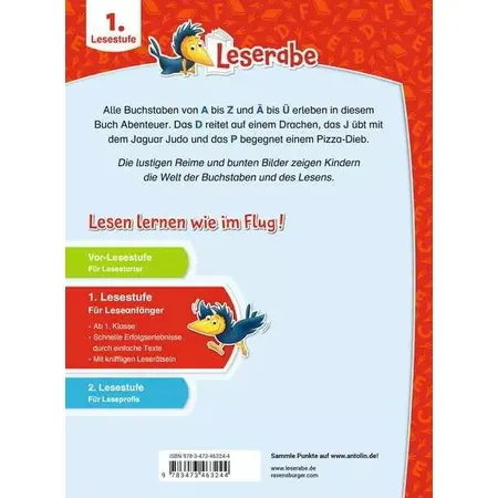 Ravensburger Leserabe - Sonderausgaben: A wie Apfel, B wie Bär, das ABC ist gar nicht schwer - Lustige Reime zum Lesenlernen