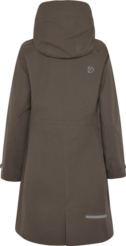 Didriksons Womens Ilma Parka 8 Lange jas (Dames |bruin |waterdicht)