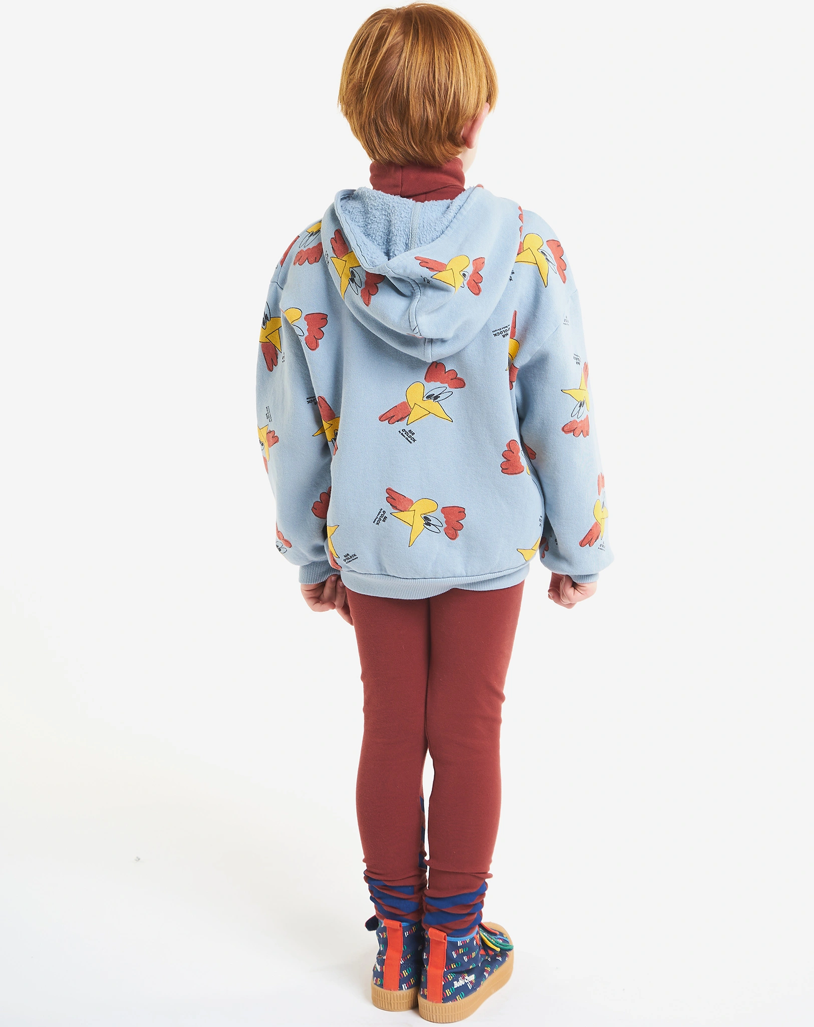 Kapuzen-Sweatjacke MR O'CLOCK AOP in light blue