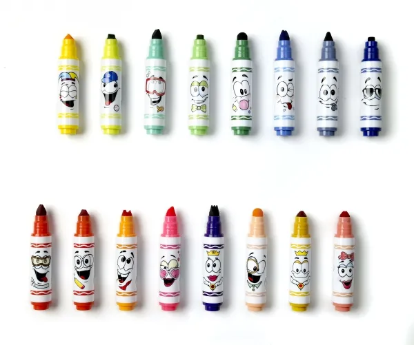 Crayola 16 Markers Pipsqueaks wacky tips, Flere, Flerfarvet, 16 farver, Blandet, Rund, 14 År