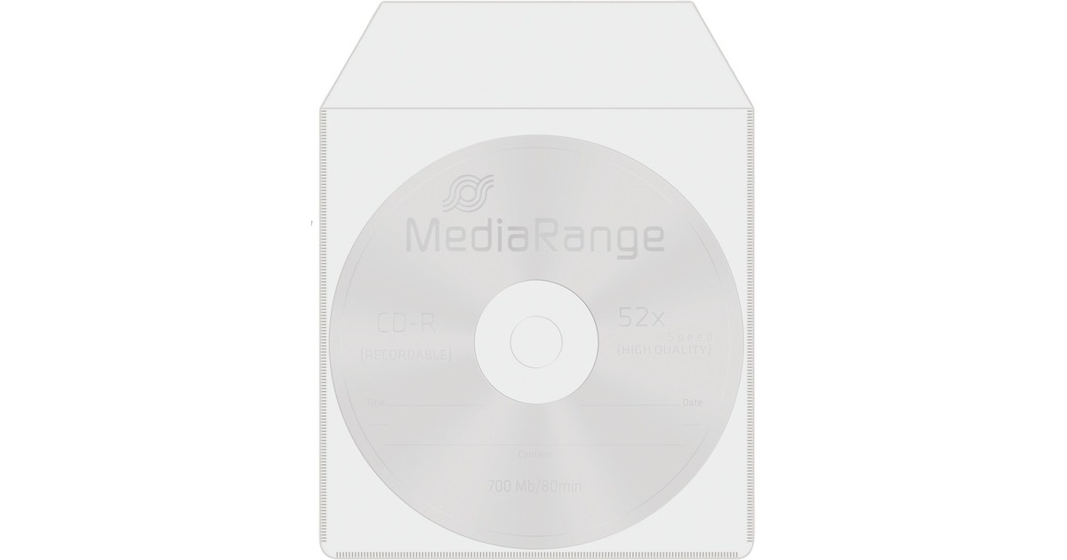MediaRangeCD/DVD Plastic Sleeves  (50 Stuks, Bulk)