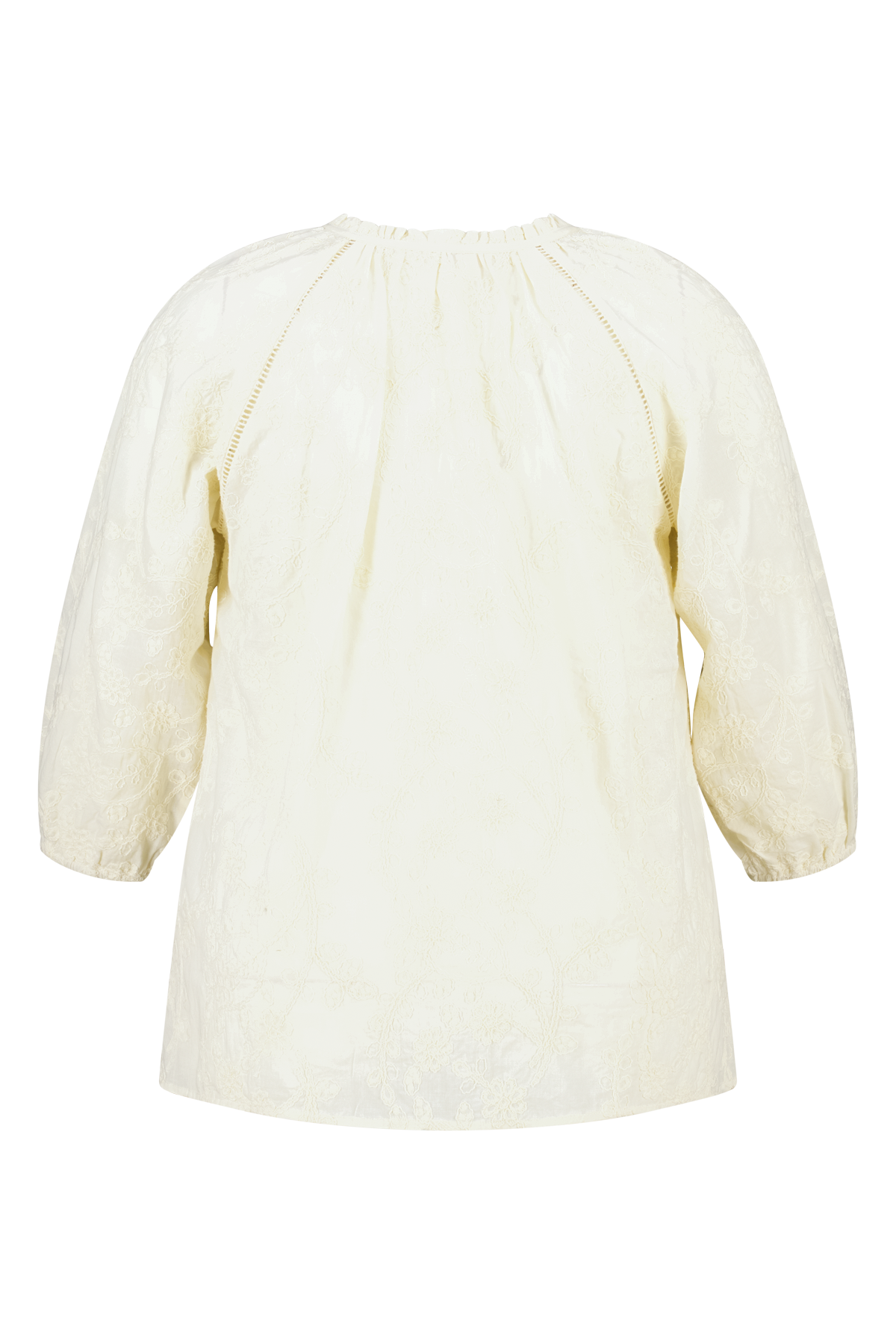Blouse met broderie Cream