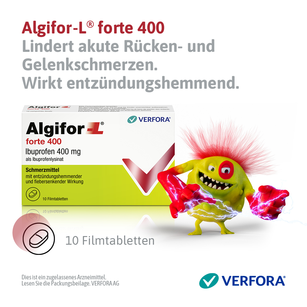 ALGIFOR forte Filmtabl 400 mg Blist 10 Stk