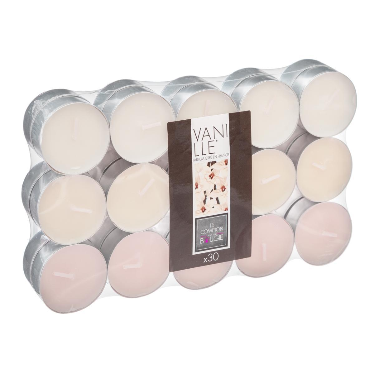 BOUGIE CHAUFFE PLAT PARFUMEE VANILLE X30 PIECES