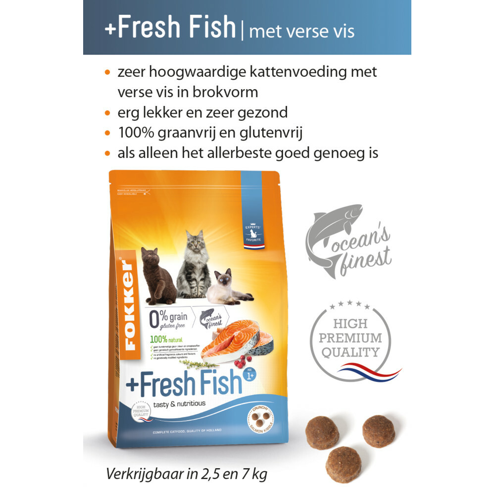 Fokker Cat Fresh Fish Kattenvoer Verse Zalm2,5 kg
