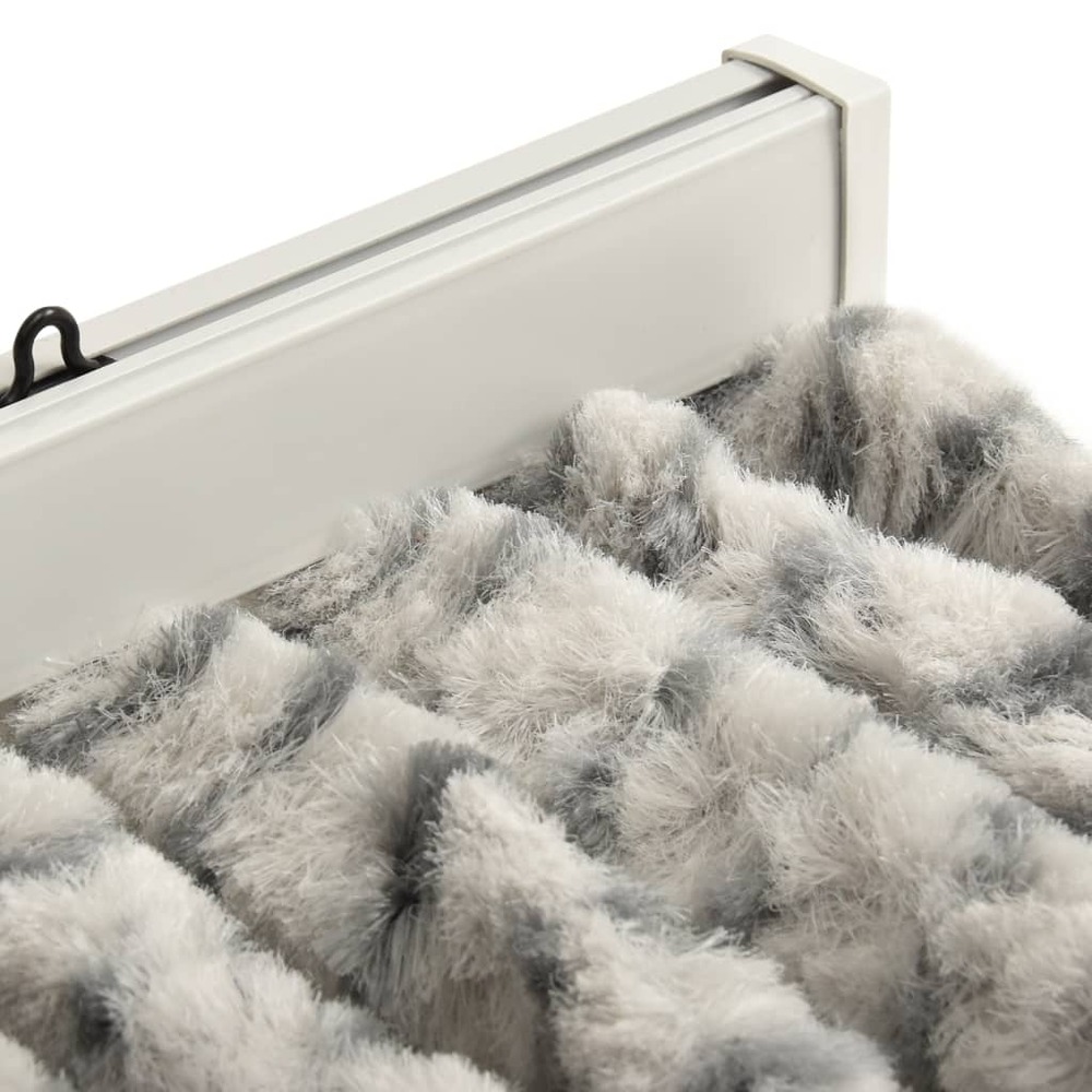 Moustiquaire gris clair et gris foncé 90x220 cm chenille