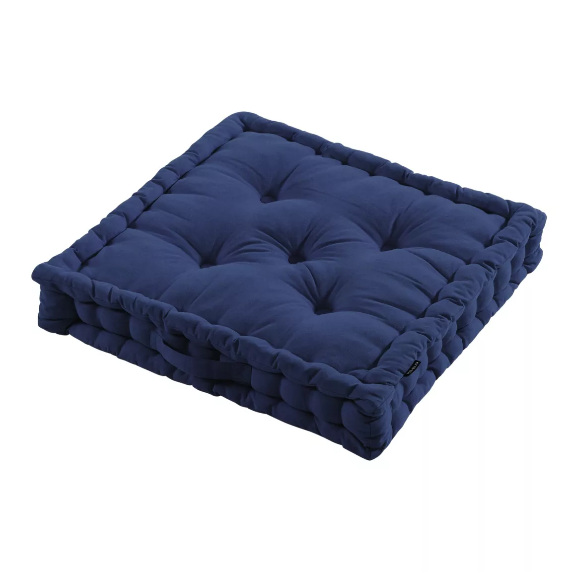 Coussin de sol coton (60 x 60 cm) Pixel Bleu marine