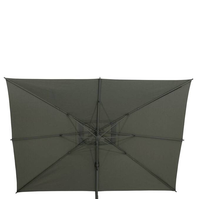 Parasol déporté rectangulaire inclinable MELHIA Vert laurier