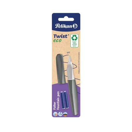 Pelikan Twist® eco Füller für Rechts- und Linkshänder, Feder M, 1 Stück, 4-fach sortiert