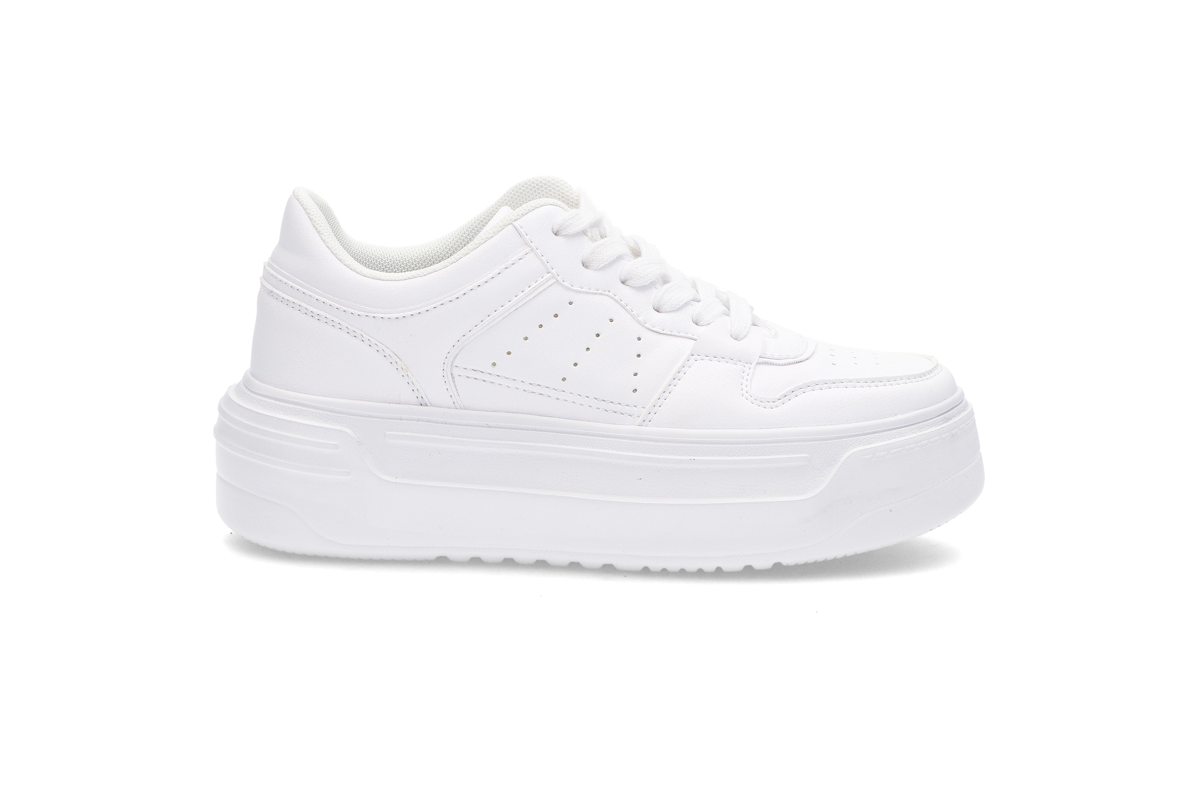 Helhvit retro sneakers