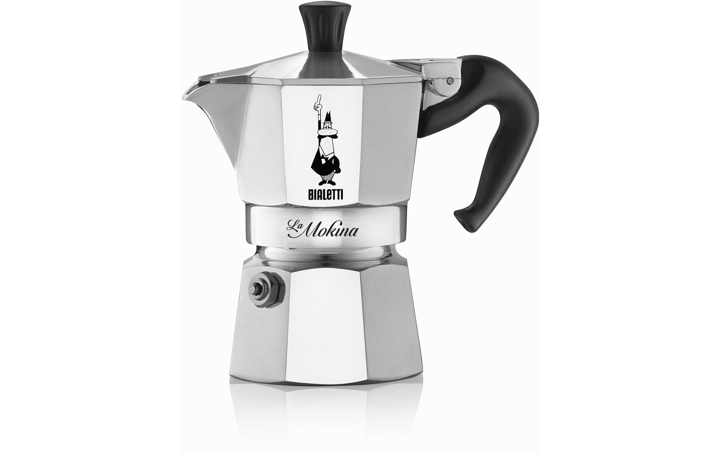 Espressokocher La Mokina 0.5 Tassen, SilberItalienische Espressokanne ein Design-Klassiker