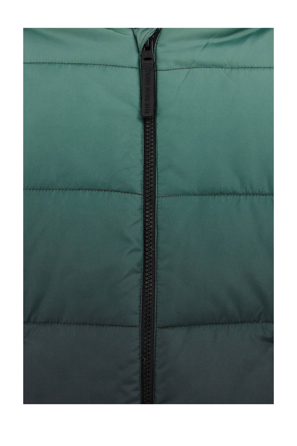 WE Fashion dip-dye gewatteerde winterjas zwart/groen/grijs