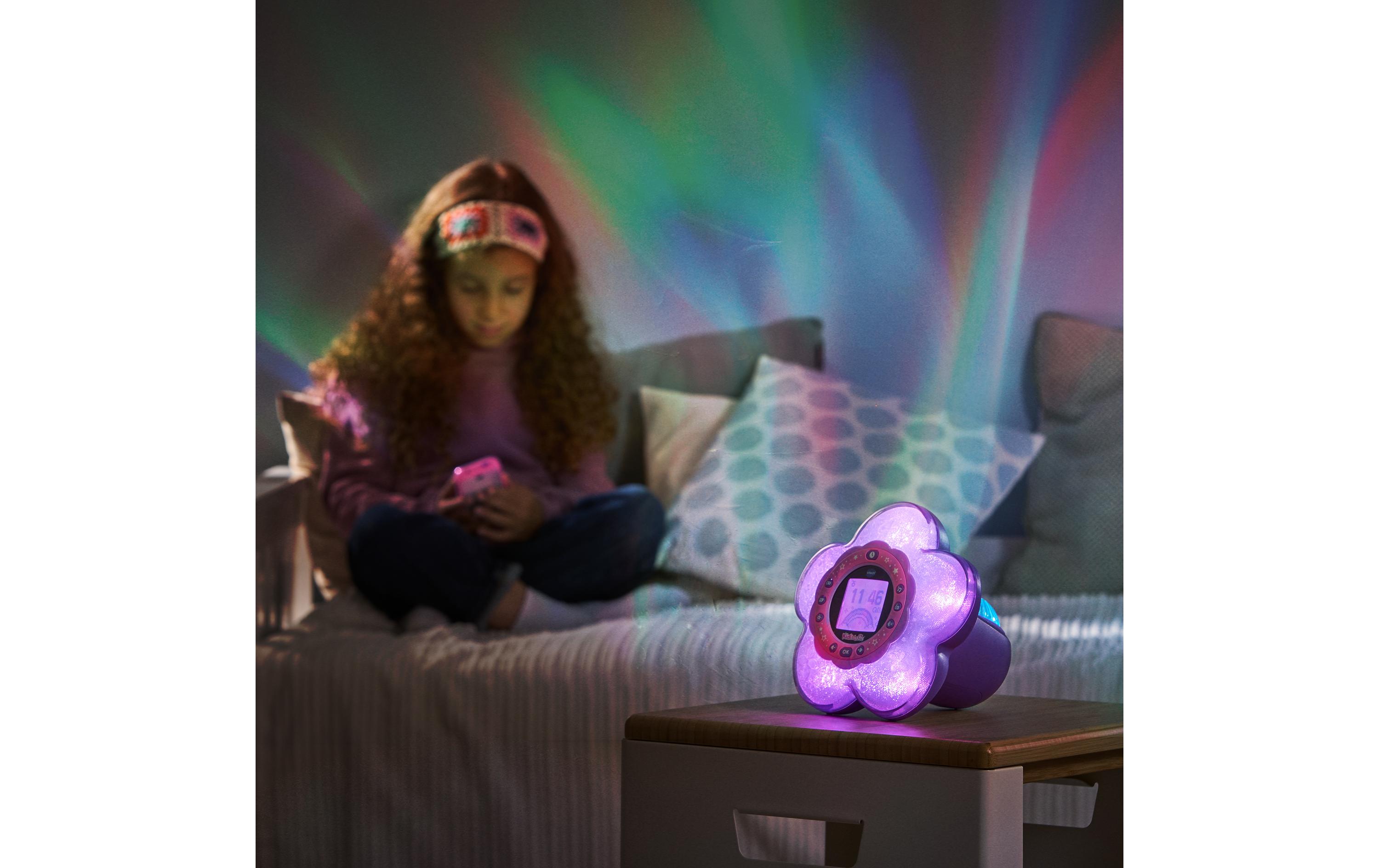 Kidimagic Galaxy Light -DE-Magischer Wecker mit farbenfrohen Lichtprojektionen und tollen Wahrsage-Funktionen sowie lustigen Spielen