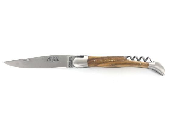Laguiole Tradition 12 cm - 2 mitres - 2 pièces - Pistachier Couteau de Poche Forge de Laguiole