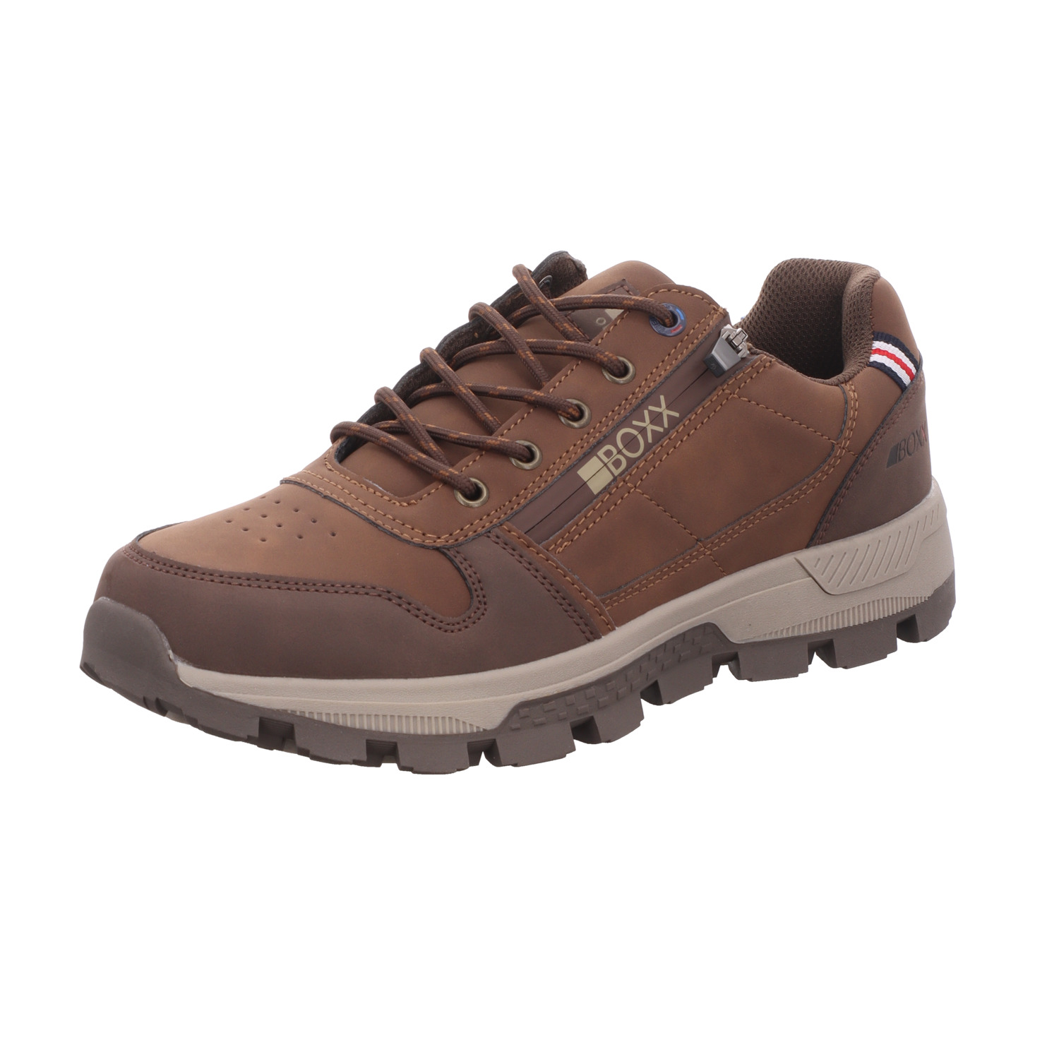 BOXX Herren-Schnürhalbschuh Braun