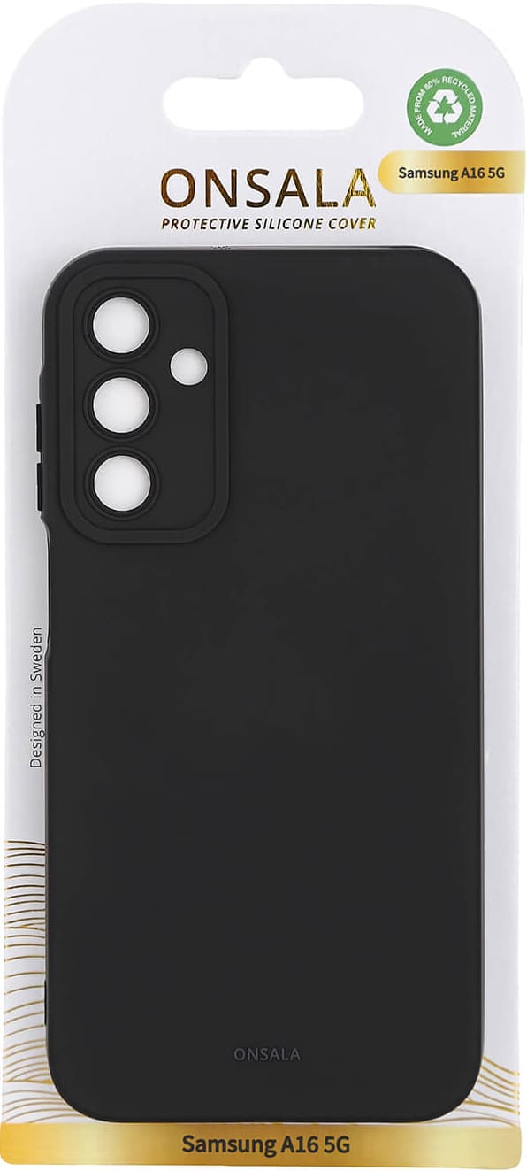 Onsala Samsung Galaxy A16/A16 5G silikoneetui (sort)