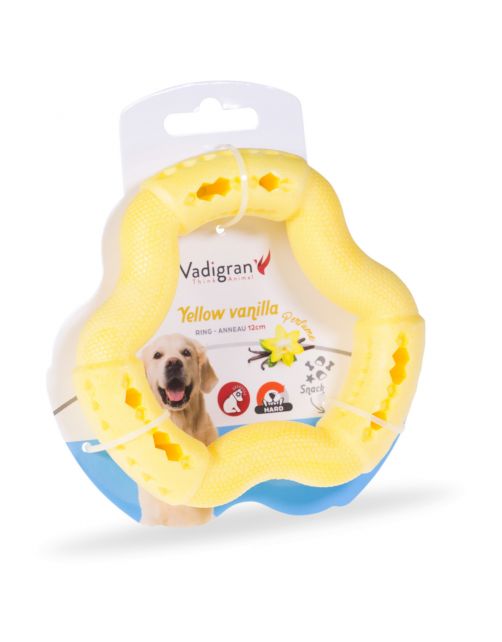 Vadigran Tpr Ring Yellow Vanilla Geel - Hondenspeelgoed