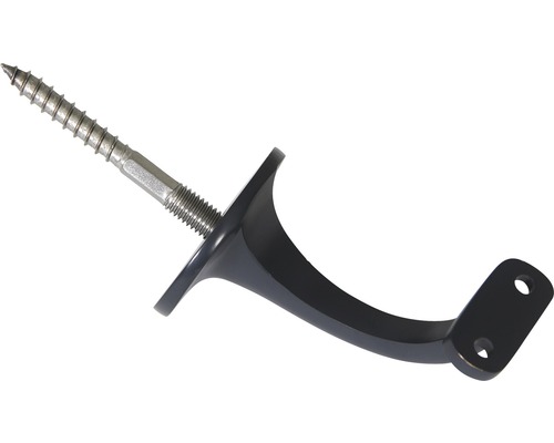 Leuningbeugelset, messing antraciet (verpakking = 2 stuks)