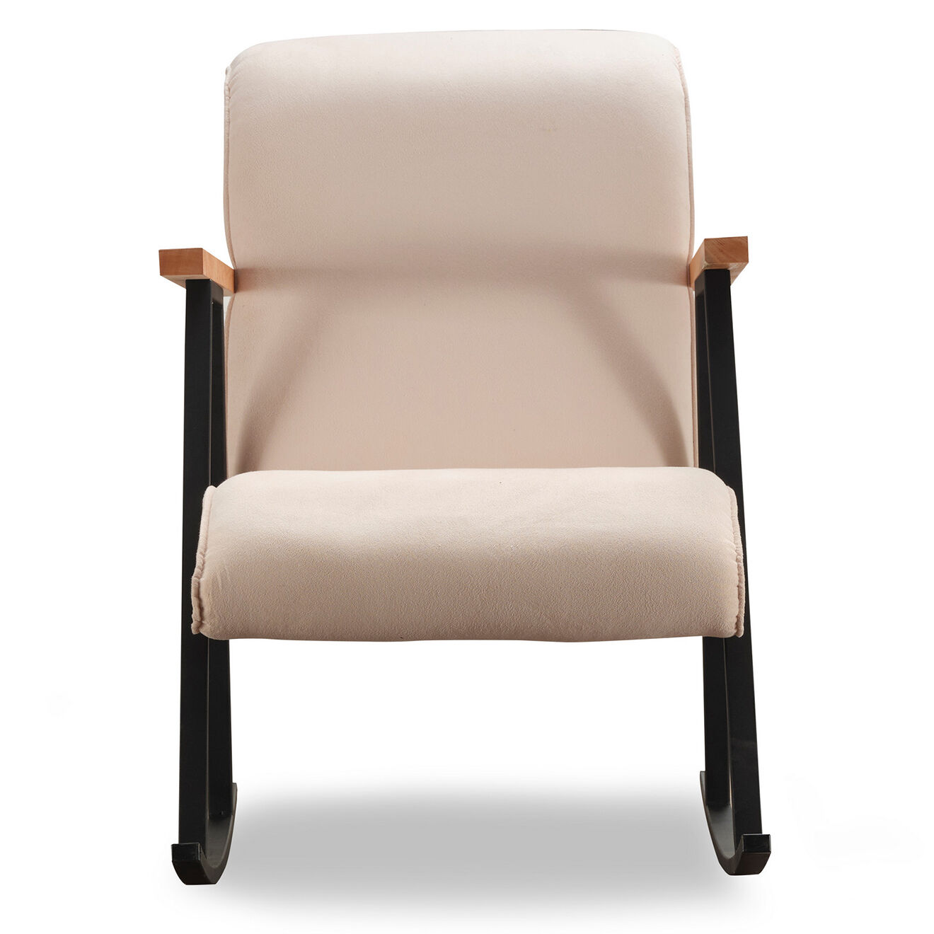 Wooden Art Chaise à bascule Yoka crème - 100x55x65 cm