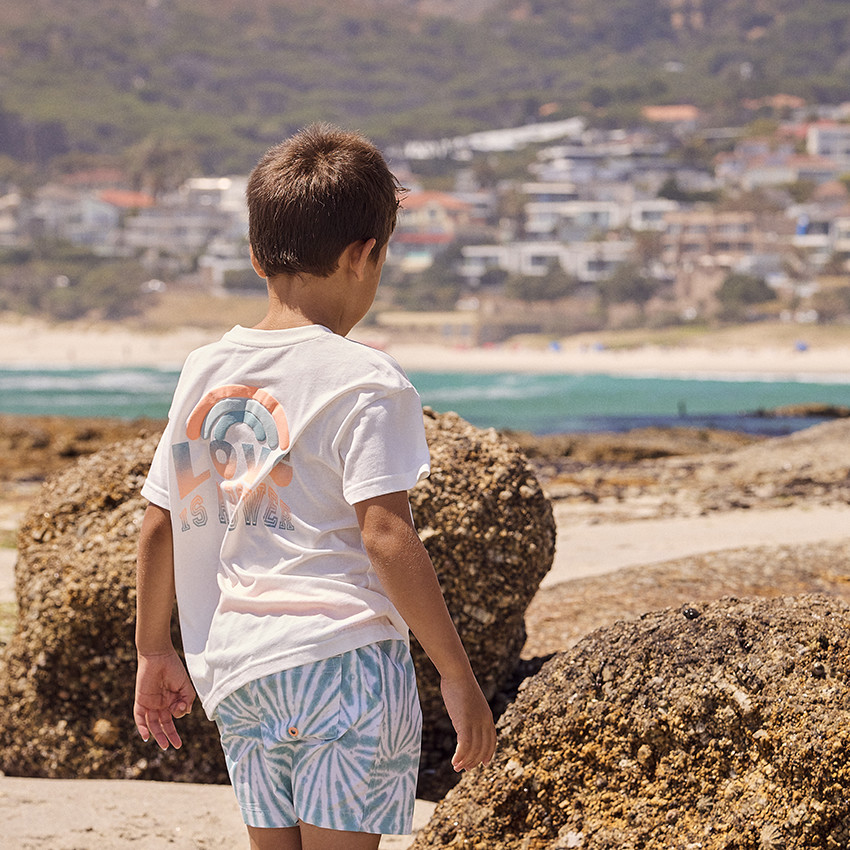 T-shirt manches courtes à prints effet dégradé pour garçon