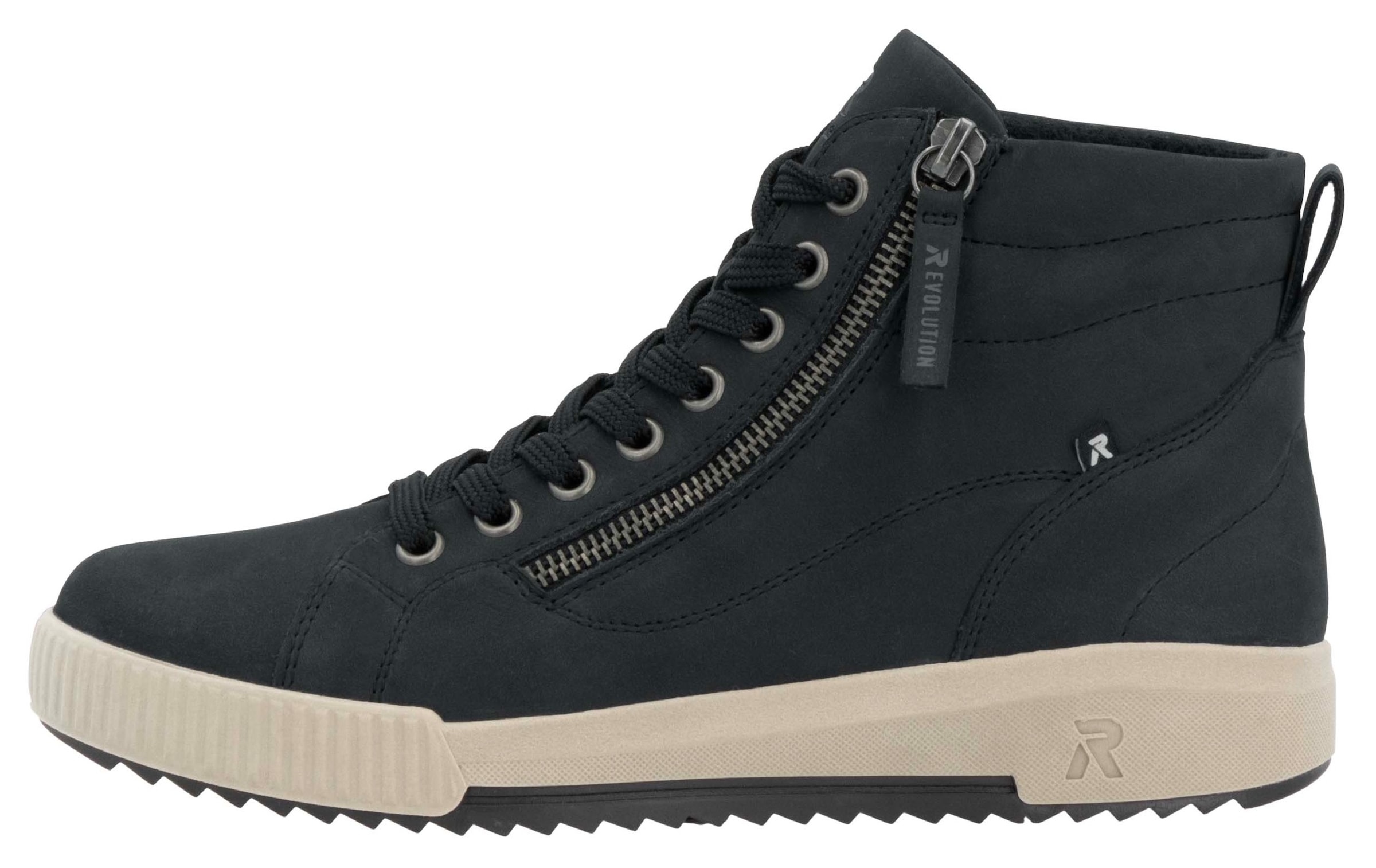 RIEKER Sport Schnürboots  , Stiefelette, High Top Sneaker, Freizeitboots mit Reissverschluss