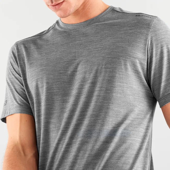OUTLIFE MERINO BLEND  Kurzarmshirt Herren MediumGrey