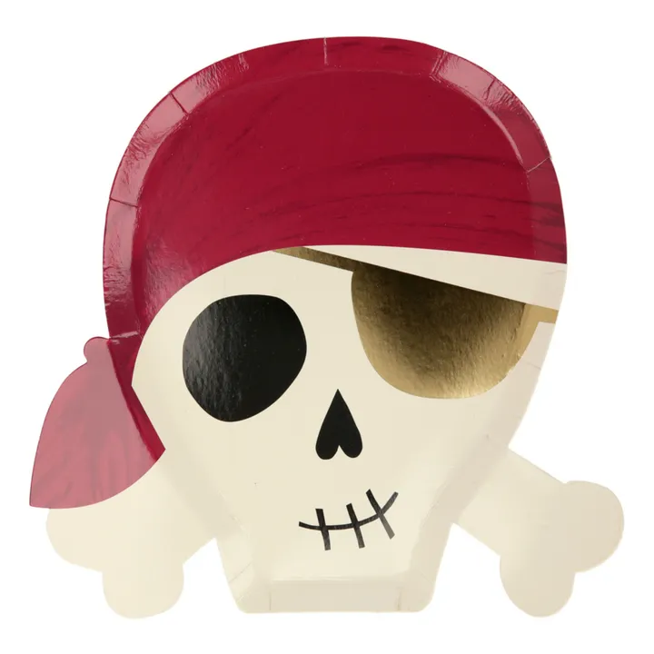 Meri Meri Assiettes en carton Pirates - Set de 8