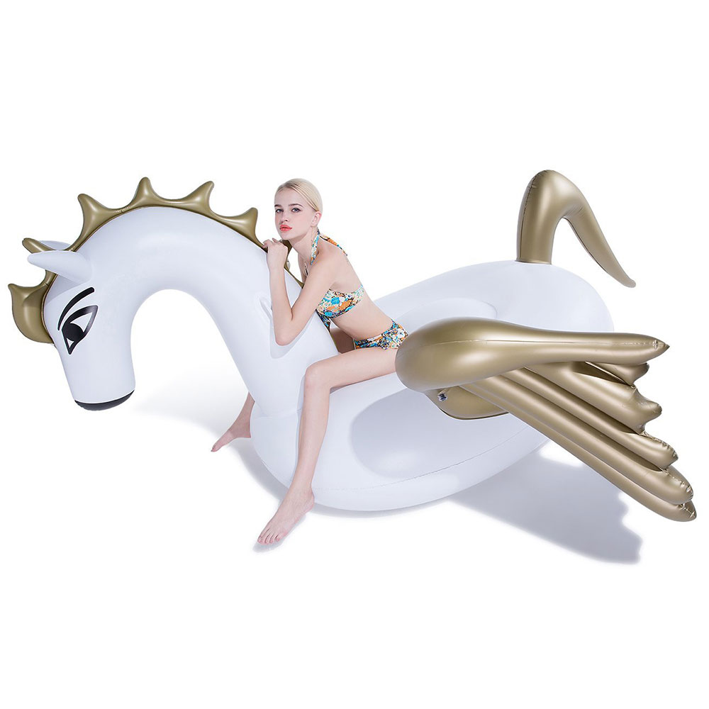 (240cm) Grosse Aufblasbare Wasser Luftmatratze Liegesofa Badeinsel - Weisser Pegasus