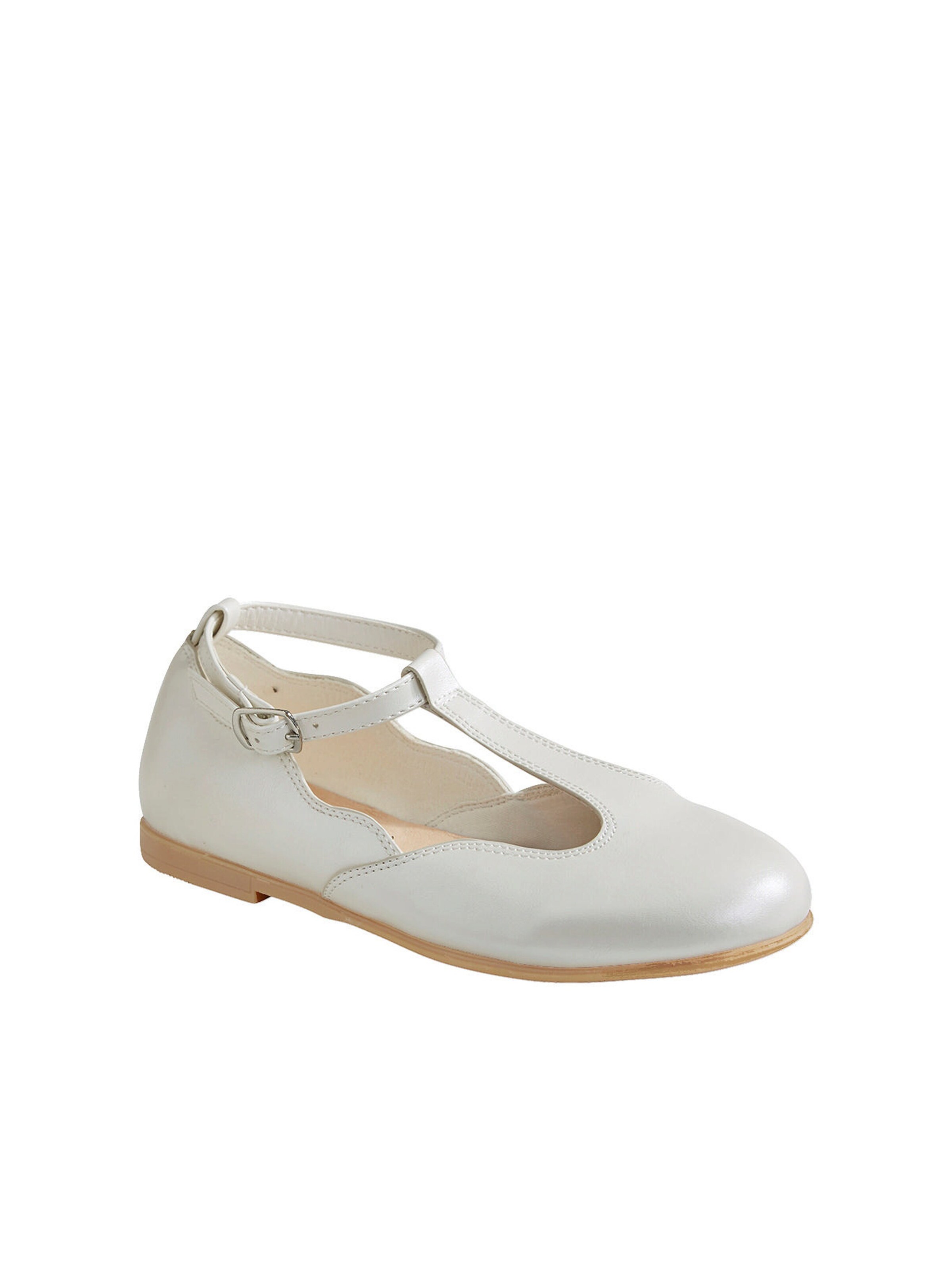 Vertbaudet Festliche Mädchen Ballerinas mit Schnalle weiß