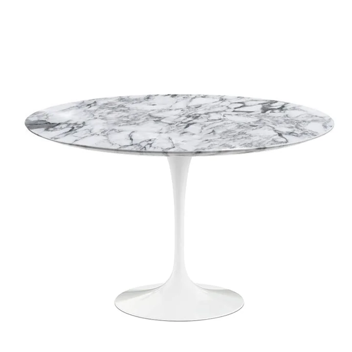 Knoll - Saarinen Tulip Bistrotisch Ø 120 cm, weiss / Mamor Arabescato