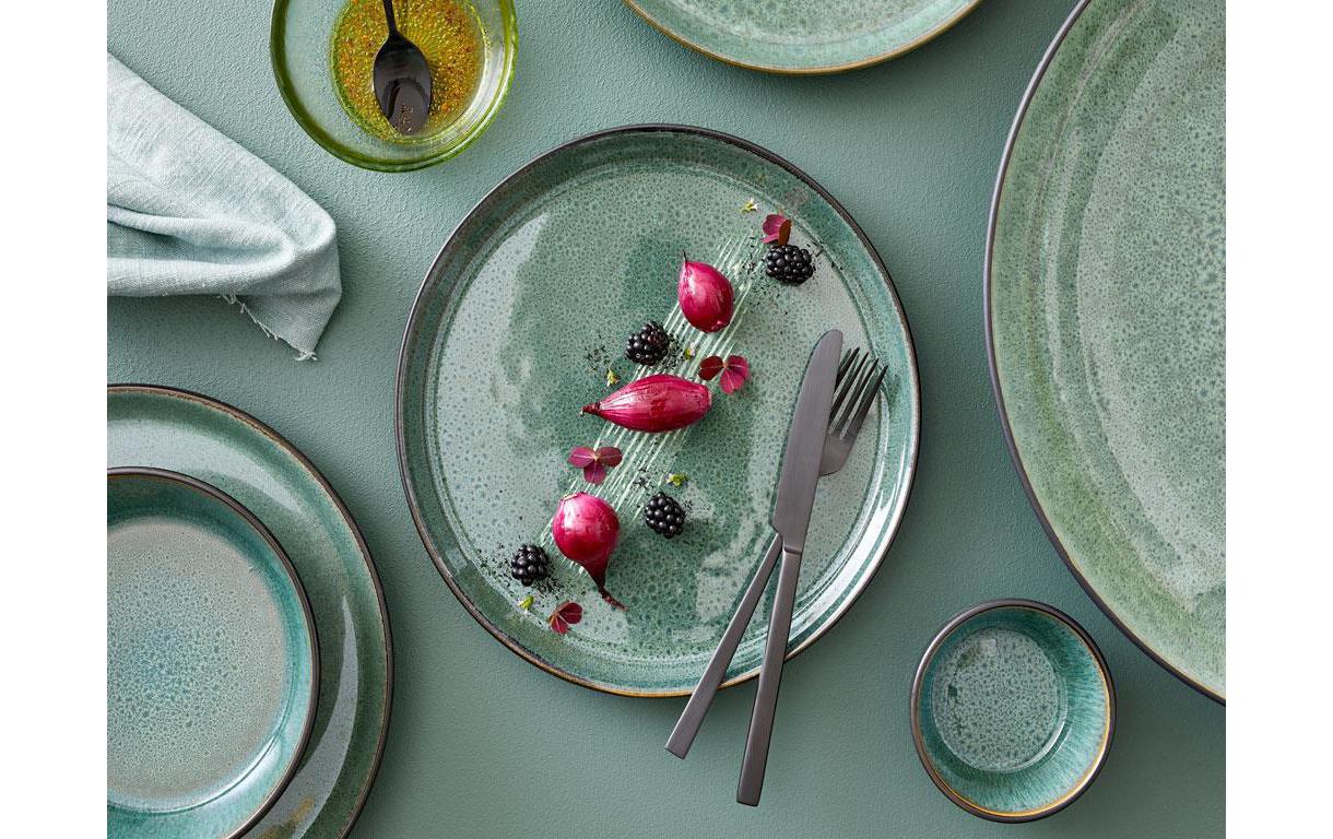 Frühstücks- & Dessertteller Ø 21 cm, 6 Stück, GrünTeller aus Steinzeug