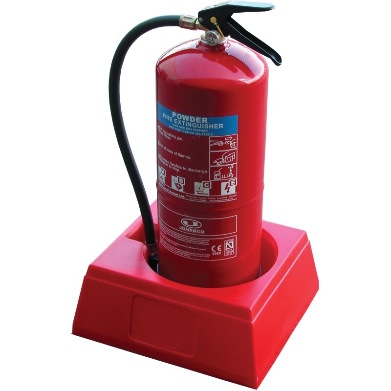 Socle base pour un extincteur   - Rouge