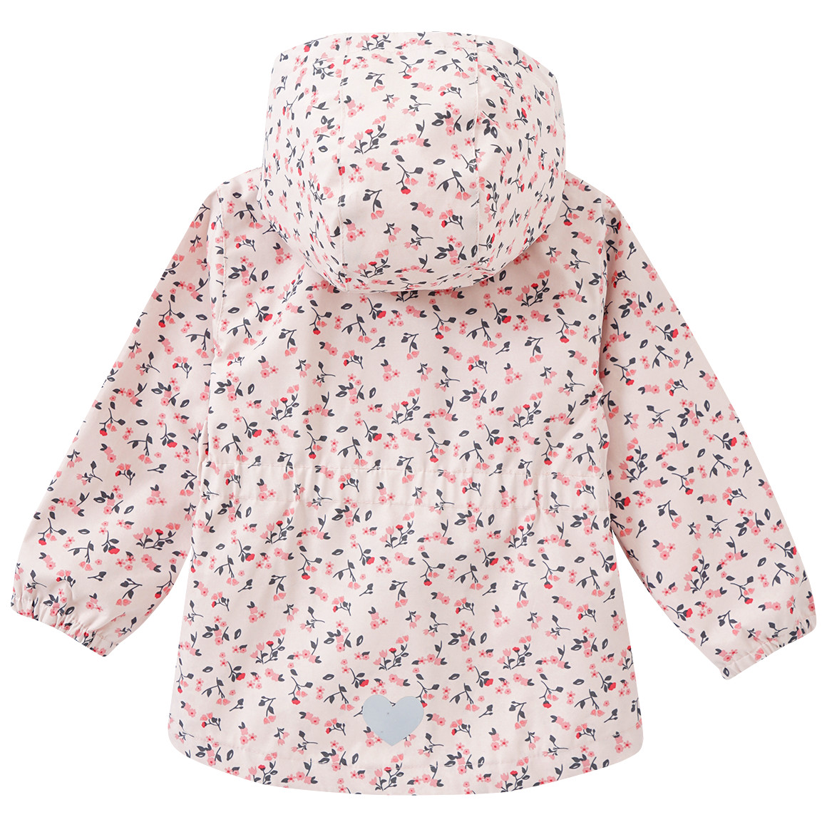Topomini Baby Regenjacke mit Blumen-Allover hellrosa