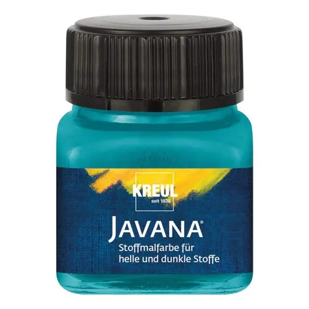 Javana Stoffmalfarbe für helle und dunkle Stoffe, 20 ml Glas türkis