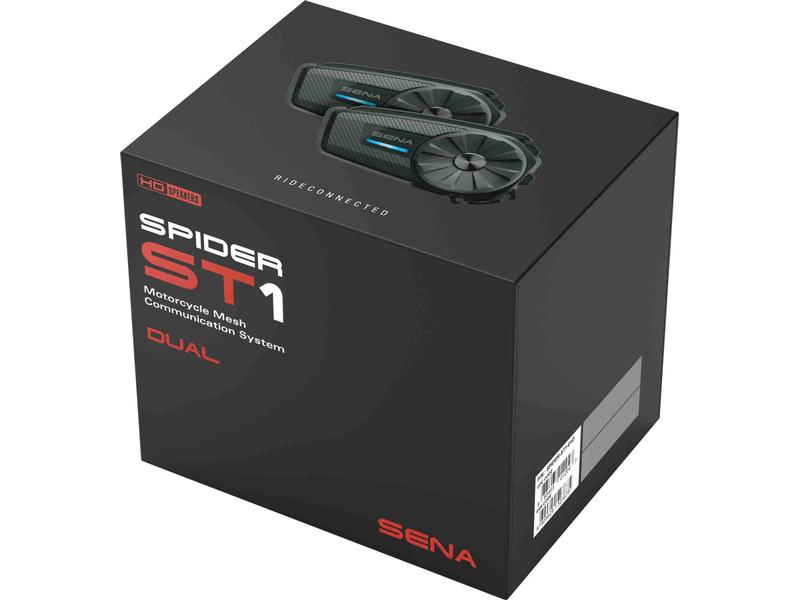 SENA Intercom SPIDER-ST1D Bluetooth Headset Dual Set Bluetooth-Kommunikationssystem für Motorradfahrer