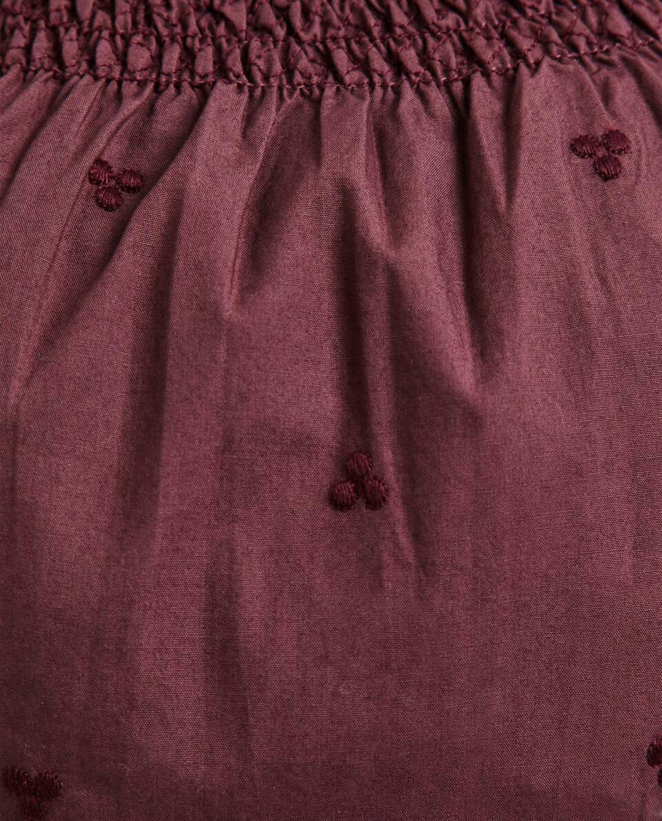 Shorts de bebê em popeline bordado