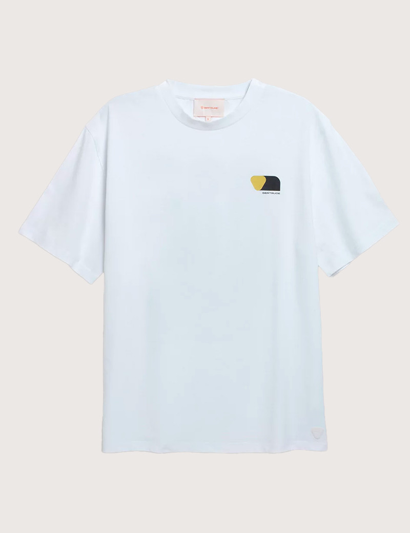 GERTRUDE&GASTON T-SHIRT MANCHES COURTES UNISEX COUPE DROITE EDMOND POSTER BLANC