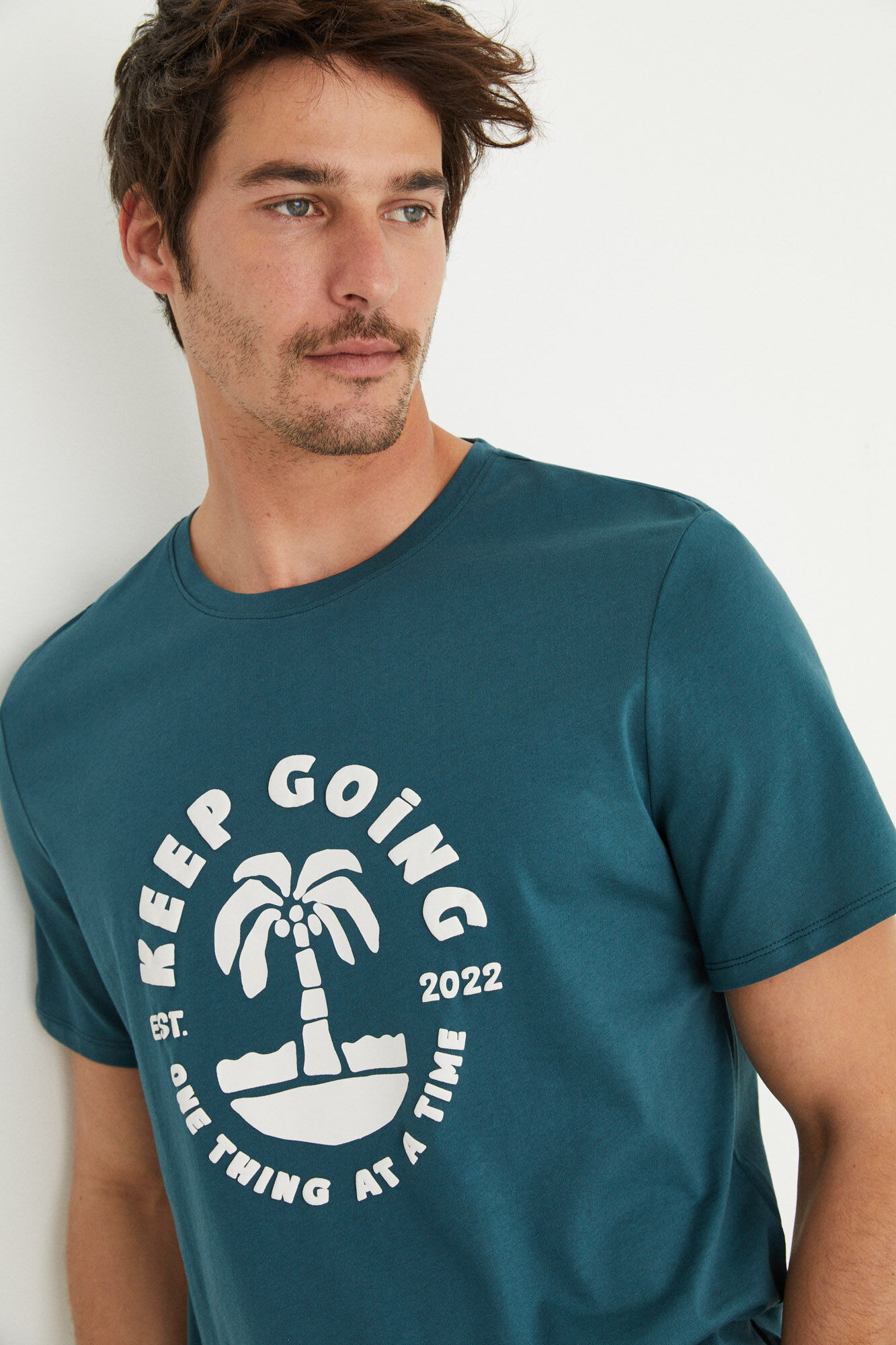Pijama curto masculino, 100% algodão, verde - verde