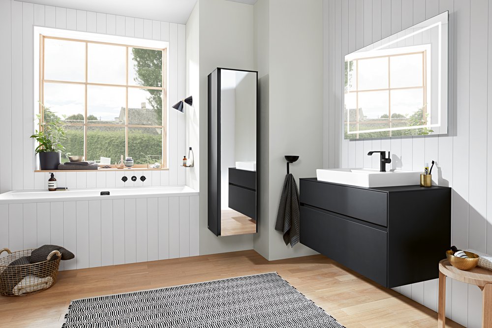 Villeroy & Boch Collaro inbouw ligbad 190x90cm wit mat met zwarte afvoerplug