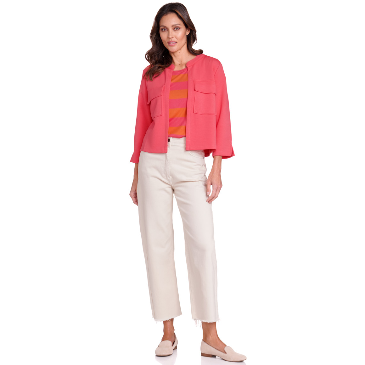 Gina Benotti Damen Sweat-Blazer aus Modal-Mix pink