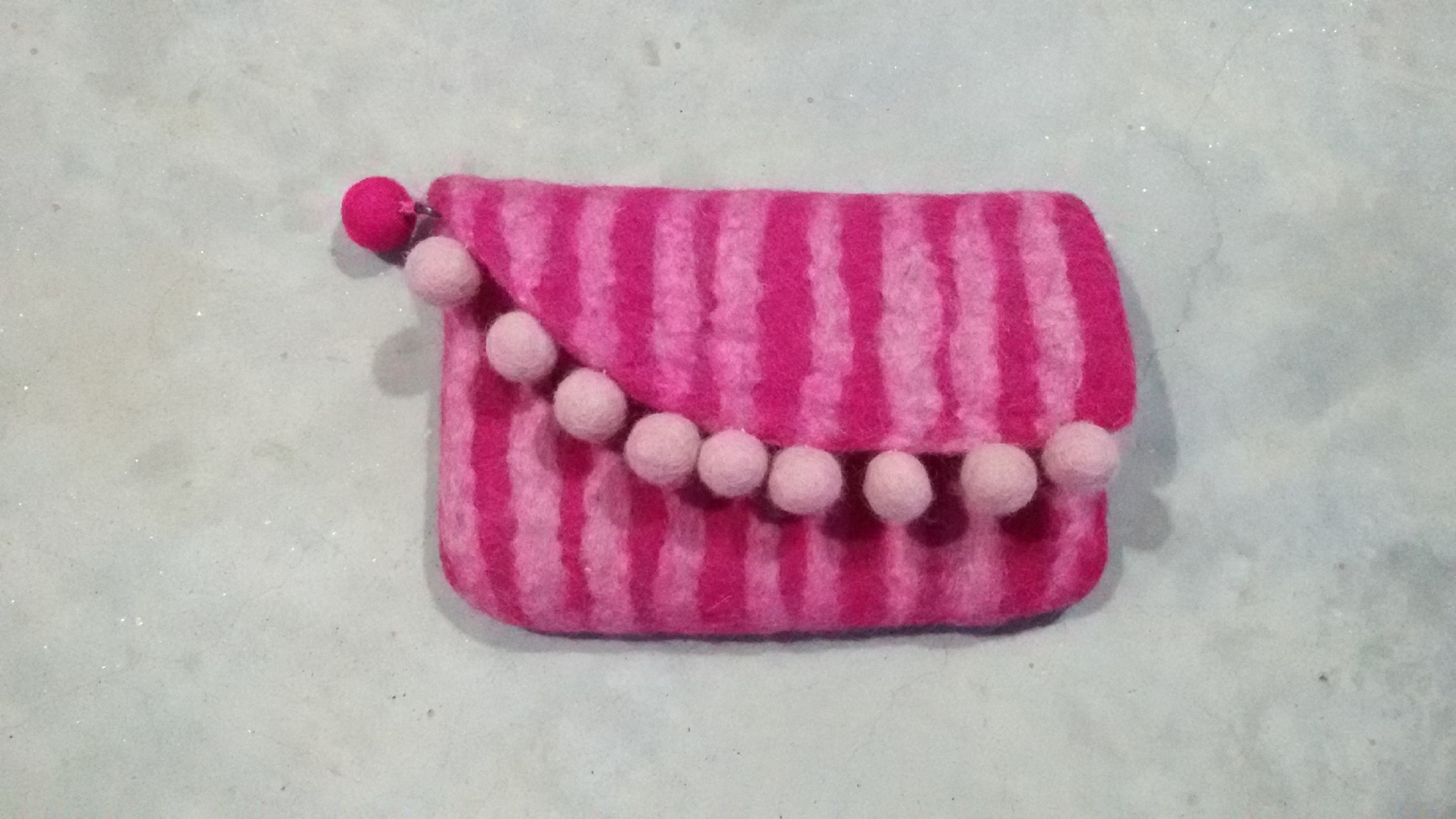 Filz-Etui mit Klappe pink, B 16 cm, H 10 cm günstig bestellen